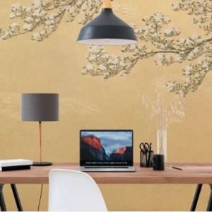 Japanese cherry blossom (17th century) vintage painting by Hasegawa School.