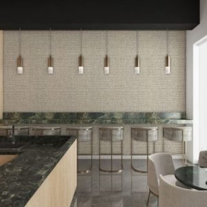 Smokey Garnish wallcovering- gray