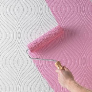 3D Paintable Non Woven Vinyl White Blank Wallpaper Rolls for Painting