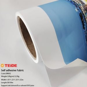 Removable Self Adhesive White Blank Polyester Canvas Wallpaper for Eco Solvent/UV/latex Printing